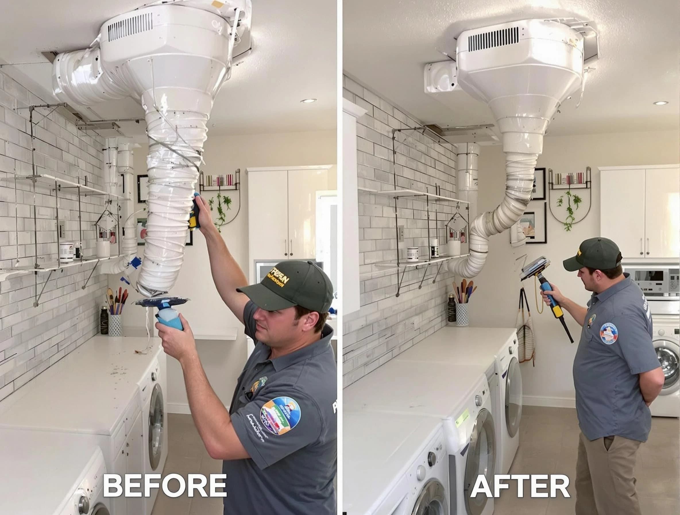 Professional dryer exhaust vent cleaning by Fredericksburg Dryer Vent Cleaning in Fredericksburg