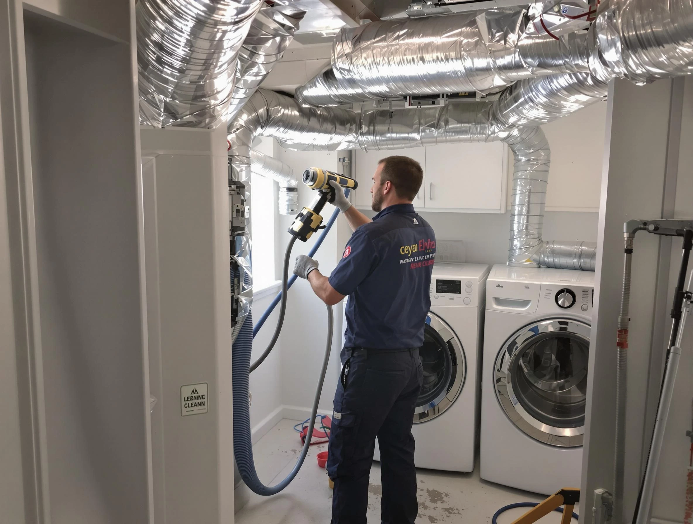 Fredericksburg Dryer Vent Cleaning specialist using advanced equipment for thorough duct cleaning in Fredericksburg